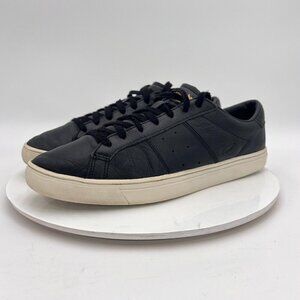 Onitsuka Tiger Lawnship 2.0 Men Size 10.5 D715L Black Leather Low Top Shoes